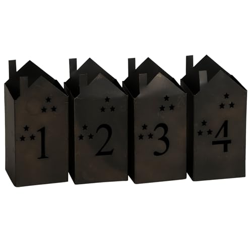 matches21 HOME & HOBBY Windlichter Adventskerzen Lichthäuser aus Eisen Schwarz - Weihnachtsdeko für Innen als Adventskranz matches21 HOME & HOBBY Windlichter Adventskerzen Lichthäuser aus Eisen Schwarz - Weihnachtsdeko für Innen als Adventskranz von matches21 HOME & HOBBY