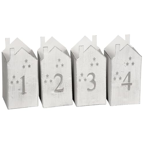 matches21 HOME & HOBBY Windlichter Adventskerzen Lichthäuser aus Eisen Weiß - Weihnachtsdeko für Innen als Adventskranz matches21 HOME & HOBBY Windlichter Adventskerzen Lichthäuser aus Eisen Weiß - Weihnachtsdeko für Innen als Adventskranz von matches21 HOME & HOBBY