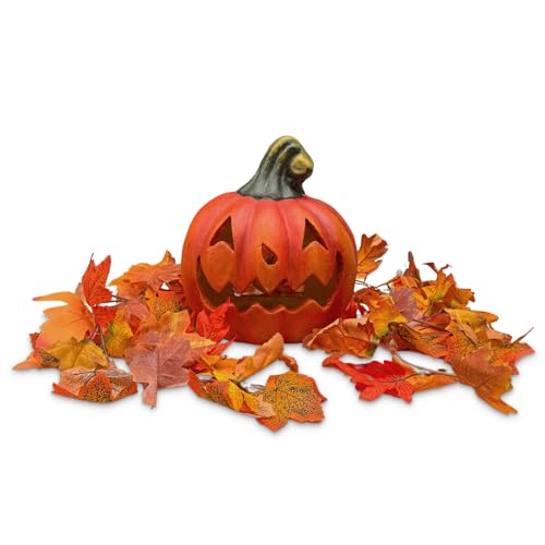 matches21 HOME & HOBBY XXL Halloween-Kürbis Set mit Herbstgirlande - 26 cm Windlicht als Herbstdeko mit LED-Teelicht matches21 HOME & HOBBY XXL Halloween-Kürbis Set mit Herbstgirlande - 26 cm Windlicht als Herbstdeko mit LED-Teelicht von matches21 HOME & HOBBY