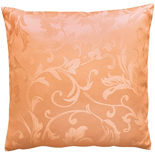 matches21 Kissenbezug Kissenhülle Heimtextilien Jacquard Ornamente Muster gewebt 1 STK 50x50 cm lachs orange Polyester von matches21 HOME & HOBBY