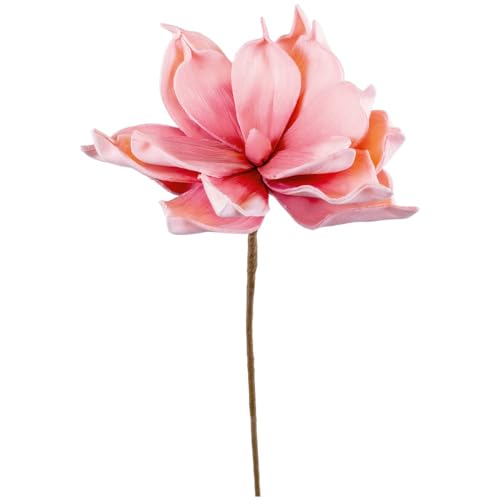 matches21 Schöne künstliche Magnolie aus Schaumstoff - Kunst Blume in rosa - Hübsche Hochzeit Pflanzen Deko wie echt Ø 12 x 65 cm von matches21 HOME & HOBBY