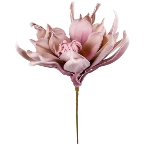 matches21 Schöne künstlicher Lotus aus Schaumstoff - Kunst Blume in rosa - Hübsche Hochzeit Pflanzen Deko wie echt Ø 20 x 60 cm von matches21 HOME & HOBBY