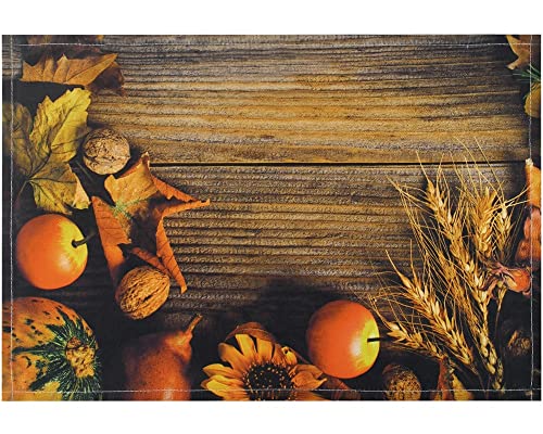matches21 Stoff Tischset als abwaschbares Platzdeckchen - Platzset in 45 * 30 cm mit Herbst Erntedank - Waschbare Textil Esstisch Unterlage als Tischdeko auch für Wohnzimmer von matches21 HOME & HOBBY