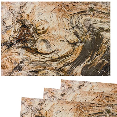 matches21 Stoff Tischsets als abwaschbare Platzdeckchen - 4 Stück Platzsets in 45 * 30 cm mit Vintage Holz-Optik - Waschbare Textil Esstisch Unterlagen als Tischdeko auch für Wohnzimmer von matches21 HOME & HOBBY