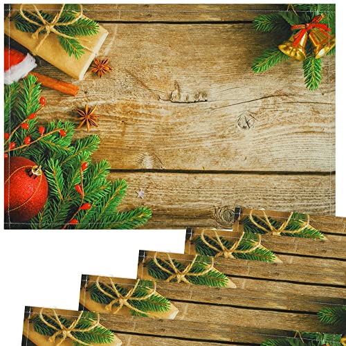 matches21 Stoff Tischsets als abwaschbare Platzdeckchen - 6 Stück Platzsets in 45 * 30 cm mit Geschenke Weihnachten - Waschbare Textil Esstisch Unterlagen als Tischdeko auch für Wohnzimmer von matches21 HOME & HOBBY