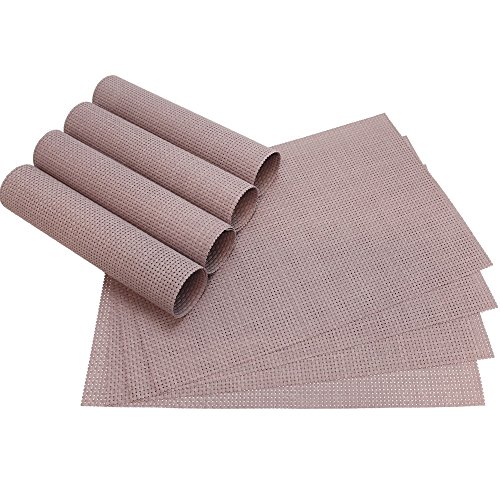 matches21 Tischsets Platzsets ELEGANCE alt-rosa gewebt 8er Set Kunststoff 45x30 cm abwaschbar Platzmatten Platzdecken Tischunterlagen Esstischunterlagen von matches21 HOME & HOBBY