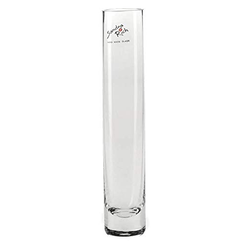 matches21 Vase Glas schlicht Dekoglas Klarglas Glasvase Blumenvase Zylinder hoch rund 1 STK - Ø 4x22 cm von matches21 HOME & HOBBY