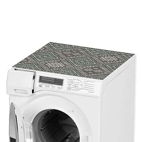 matches21 Waschmaschinenauflage 65 x 60 rutschfest Fliesen grau - zuschneidbare Weichschaum Waschmaschinenabdeckung - Abdeckung für Waschmaschine oder Trockner von matches21 HOME & HOBBY