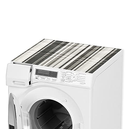 matches21 Waschmaschinenauflage rutschfest 65 x 60 Balken grau - zuschneidbare Weichschaum Waschmaschinenabdeckung - Abdeckung für Waschmaschine oder Trockner von matches21 HOME & HOBBY