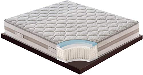 materassi e doghe Tonnentaschenfederkernmatratze mit Memory Schaum 7 Liegezonen und 1600 Federn – Modell Plus - 25cm hoch- gerollt, vakuumverpackt 100% Made in Italy - h3 (160x200cm) von materassi e doghe