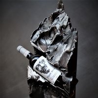 Exklusiver Weinhalter Metall Designer Weinständer 4 Flaschen Handgefertigte Weinregal Deko Weinaufbewahrung Luxus Handgeschmiedet von materiumofficial