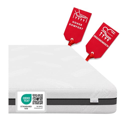 matinee - Hybrid-Matratze 180 x 200 cm - Hybrid-Taschen-Federkernmatratze HighPocket Visco Schaumstoff-Matratze mit Kokosmatte und Schafwolle - H3/H4 - Keratun von matinee