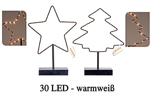 Beleuchteter Stern od Weihnachtsbaum mit 30 LED - Fensterdeko Weihnachtsbeleuchtung Stern Beleuchteter Stern od Weihnachtsbaum mit 30 LED - Fensterdeko Weihnachtsbeleuchtung Stern von matrasa