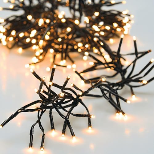 Büschel Cluster LED Lichterkette WARMWEISS | 8 Funktionen & Memory | innen & außen IP44 (2,8m | 384 LED) von matrasa