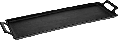 Dekotablett Schwarz aus Aluguss - Dekoschale Deko Tablett - 54 x 16 cm von matrasa