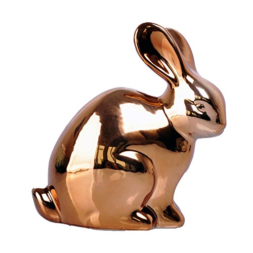 matrasa Osterhase aus Porzellan Bronze - Osterdeko Hase glänzend klein von matrasa