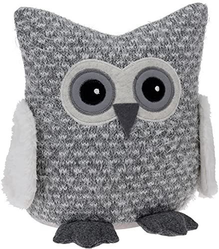 Plüsch Türstopper Eule URSEL - 1 KG Türpuffer & Türdeko - Uhu Kauz (Hell) von matrasa