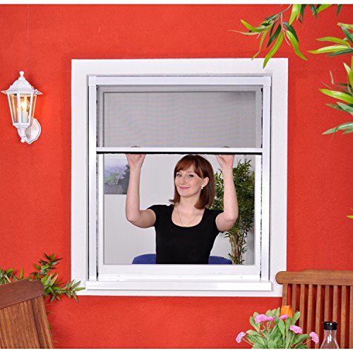 Slim Rollo - Fliegengitter für Fenster als Rollo - Insektenschutzrollo Fliegengitterrollo Smart - 130 x 160 cm (braun) von matrasa