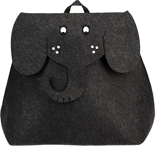 Spielzeugtasche aus Filz zur Aufbewahrung von Spielsachen - Spielzeugkiste Spielzeugtruhe (Dunkelgrau (Elefant)) von matrasa