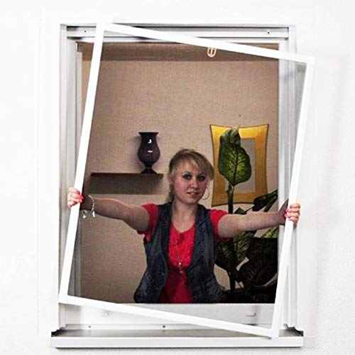 Standard Fliegengitter für Fenster als Alubausatz mit Fiberglasgewebe - Insektenschutz - 120 cm x 140 cm | Rahmen in anthrazit von matrasa