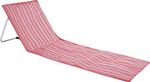 Strandmatte gestreift mit Verstellbarer Rückenlehne - 155x53 cm - Strandliege faltbar Rosa Strandmatte gestreift mit Verstellbarer Rückenlehne - 155x53 cm - Strandliege faltbar Rosa von matrasa