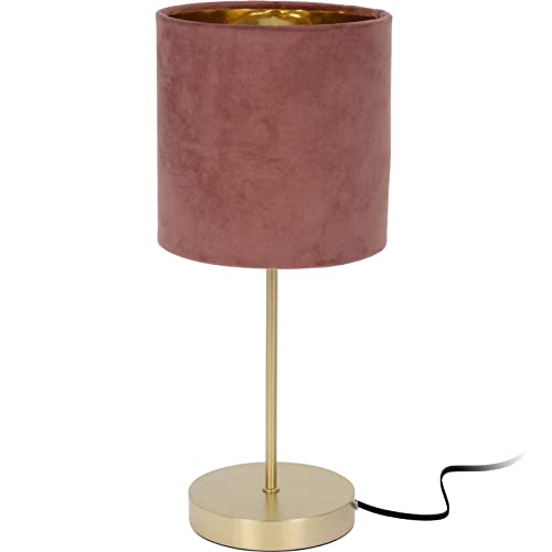 Tischlampe Tischleuchte Lampe SAMT - Dekolampe Nachttischlampe E27 42x18cm Altrosa von matrasa