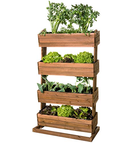 Vertikales Hochbeet mit 4 Etagen Cube 4 - Gemüsebeet Kräuterbeet - Beet für Terrasse Balkon & Garten von matrasa