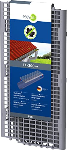 matrasa Dachrinnenschutz - 2 Meter - UV-stabilisiert - Rinnenschutz Laubschutz Dachrinnenabdeckung von matrasa