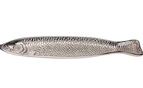 matrasa Dekoschale Fisch aus Aluguss - Forelle Silber - Schale 44 x 11 x 2 cm von matrasa