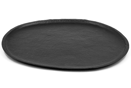 matrasa Dekoteller aus Aluguss SCHWARZ - Kerzenplateau Dekoschale Platzteller Feste Hochzeit 36 x 31 cm von matrasa