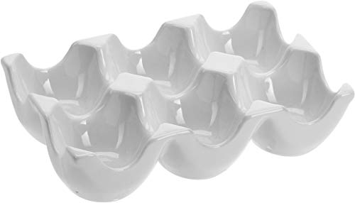matrasa Eierhalter im Eierschachtel Design - Keramik Eierbecher für 6 Eier - 15x10x4cm von matrasa