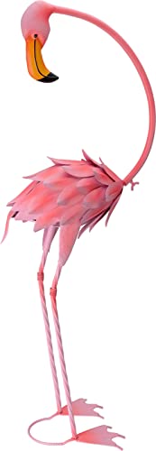 matrasa Flamingo aus Metall - Deko Vogel Metallvogel - Dekofigur & Vogelscheuche - 88 cm von matrasa