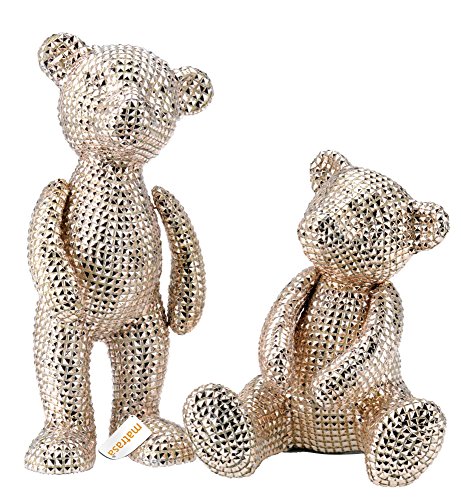 matrasa Funkelnder Teddybär sitzend oder stehend - Champagner - Weihnachtsdeko Edel stehend matrasa Funkelnder Teddybär sitzend oder stehend - Champagner - Weihnachtsdeko Edel stehend von matrasa
