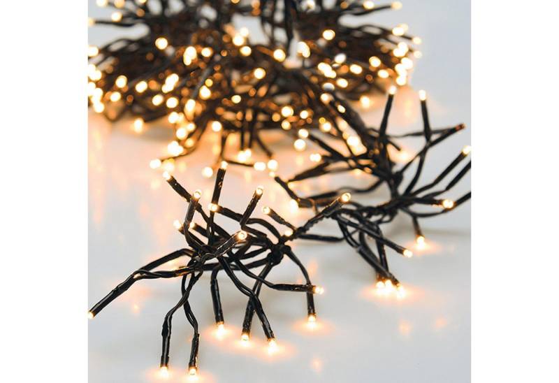 matrasa LED-Lichterkette Büschel Lichterkette WARMWEISS für innen & außen, 576-flammig, mit 8 Funktionen und Programmspeicher von matrasa