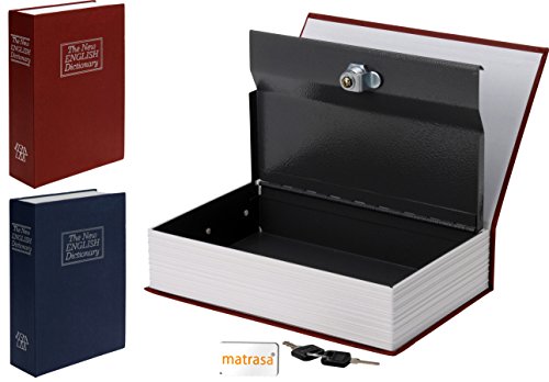 matrasa Safe im Buch - English Dictionary - Mini Tresor Geheimversteck Blau von matrasa