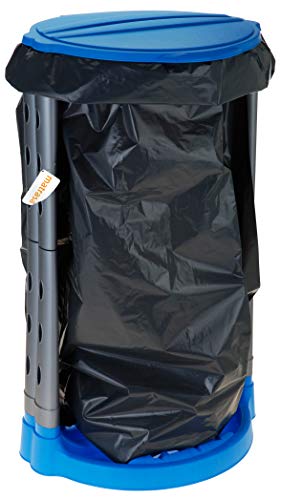 matrasa Stabiler Müllsackständer - ideal für Gelber Sack - für Säcke bis 120 L - Müllsackhalter Abfallhalter (120L - blau) von matrasa