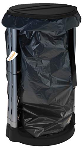 matrasa Stabiler Müllsackständer - ideal für Gelber Sack - für Säcke bis 120 L - Müllsackhalter Abfallhalter (120L - schwarz) von matrasa