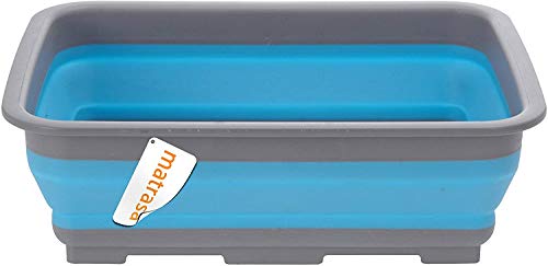 matrasa Waschzuber - Waschwanne Spülschüssel Spülwanne faltbar 5L 37x27x11,5cm blau von matrasa