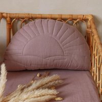 Fliederfarbenes Sonnen Leinenkissen Fliederfarbenes Sonnen Leinenkissen von matuu