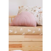 Rosa Musselin Regenbogen Kissen Handgemachtes Baumwollkissen, Kinderzimmer Dekor von matuu