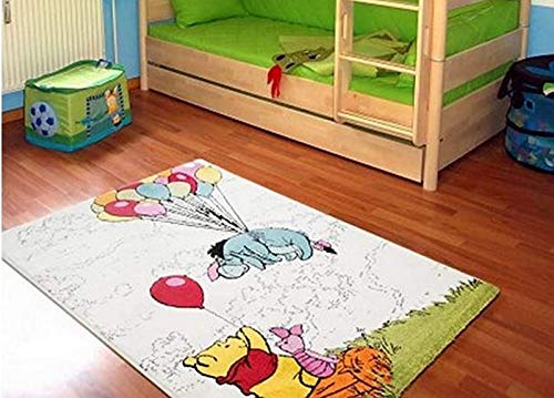 Kinderzimmer Teppich kinderteppich Disney Winnie The Pooh – Größe cm 67x140-80x150-100x150-120 x 170 – Kurzflor 13 mm (D - 120x170) von mauro