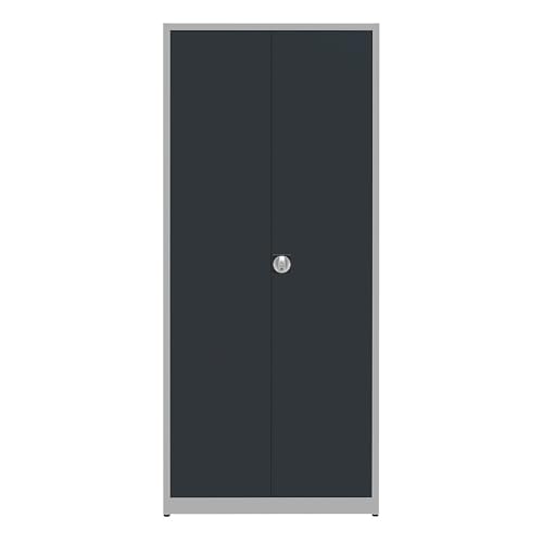 Mauser | Universalschrank | extrahoch | HxBxT 2200 x 950 x 500 mm | weißaluminium/anthrazitgrau von mauser