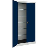 mauser Stahlschrank BF 5 PLE - 7035/5003 lichtgrau, saphirblau 95,0 x 50,0 x 195,0 cm, aufgebaut mauser Stahlschrank BF 5 PLE - 7035/5003 lichtgrau, saphirblau 95,0 x 50,0 x 195,0 cm, aufgebaut von mauser