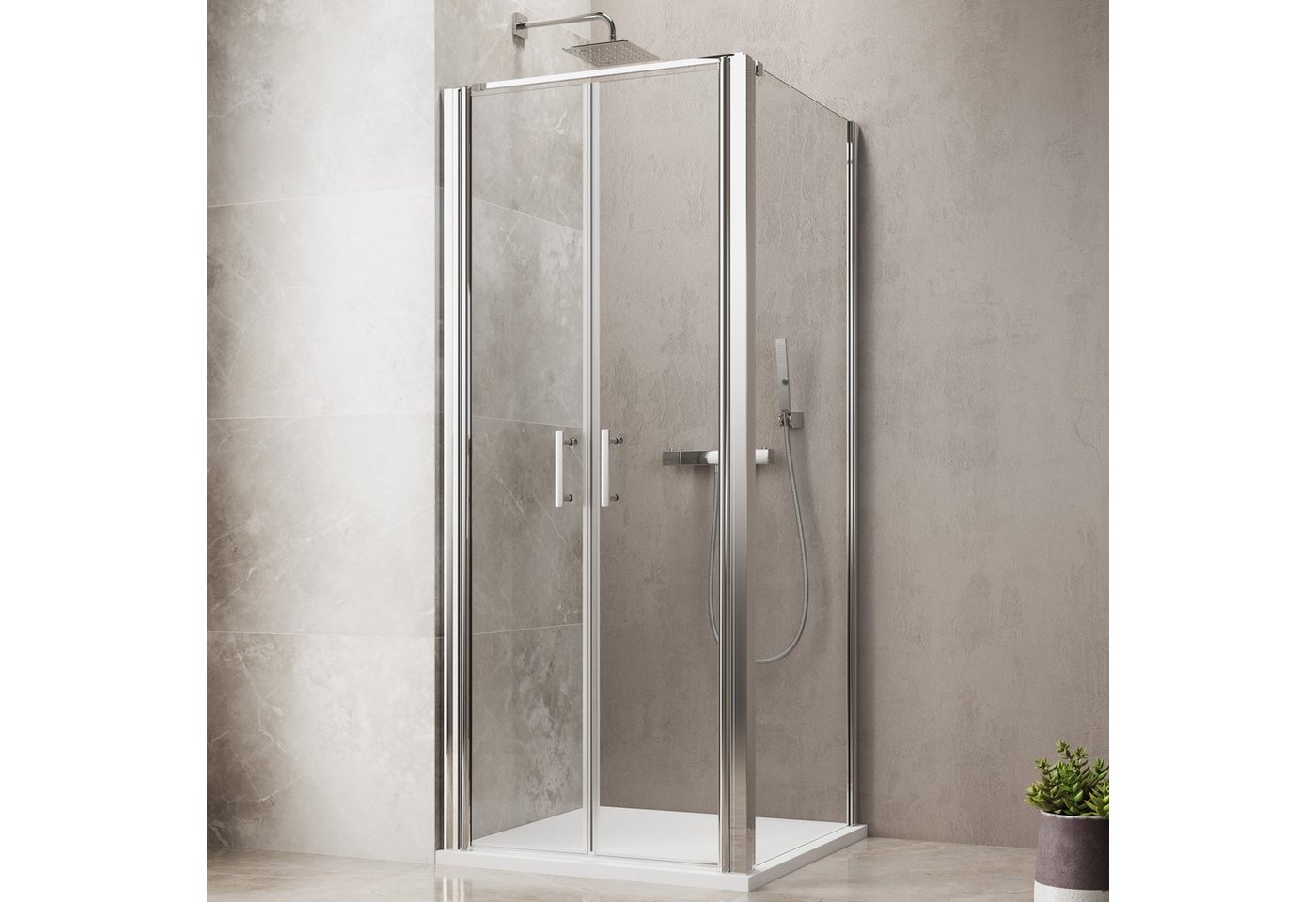 maw by GEO Eckdusche maw flex PRO AP-F110, BxT: 90x90 cm, Einscheibensicherheitsglas von maw by GEO