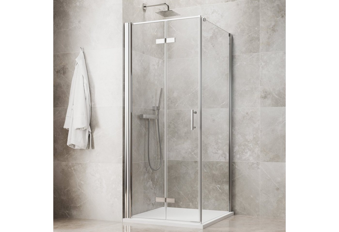 maw by GEO Eckdusche maw flex PRO AP-F400, BxT: 80x80 cm, Einscheibensicherheitsglas von maw by GEO