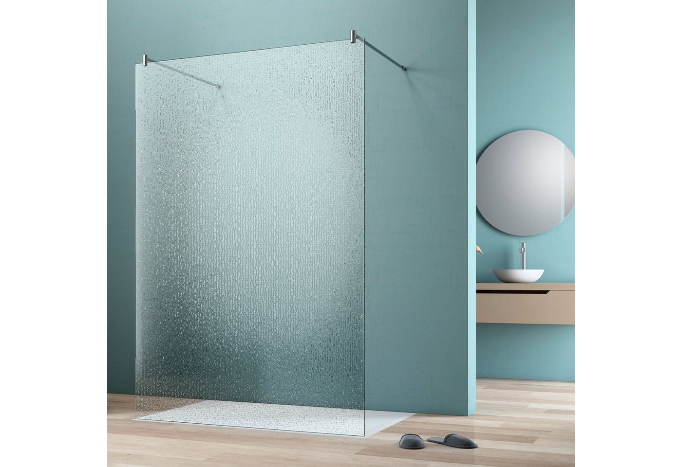 maw by GEO Walk-in-Dusche flex A-W002C, Einscheibensicherheitsglas, BxH: 90 x 200 cm, Crash-Glas klar von maw by GEO