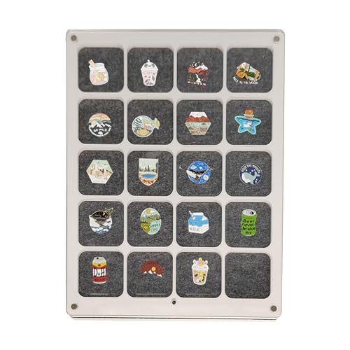 mawma Pin-Sammlungsanzeige,20 gürtet staubdichtes, transparentes Acryl-Pin-Display | Präsentationsbox für Anstecknadeln, Reisebroschen, Büroklammern und Ohrringe in verschiedenen Größen von mawma