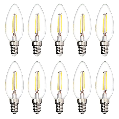 10er SET E14 LED Leuchtmittel 2W 230V warmweiß 3000K Ø35mm Lampen Filament Retro 200 Lumen DE-Händler von max K O M F O R T