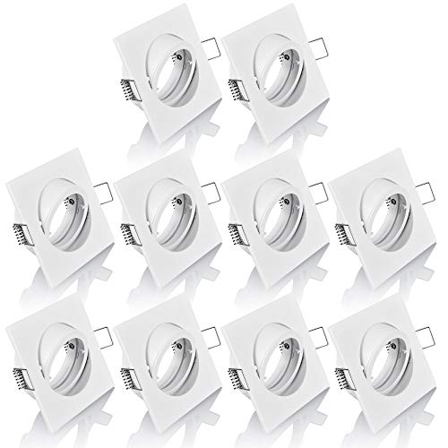 10x MAXKOMFORT Einbaustrahler IP20 mit GU10 Fassung ECKIG weiß schwenkbar Einbauspot Einbauleuchte Rahmen Rostfrei Deckenspot Strahler Spot 5050S 10x MAXKOMFORT Einbaustrahler IP20 mit GU10 Fassung ECKIG weiß schwenkbar Einbauspot Einbauleuchte Rahmen Rostfrei Deckenspot Strahler Spot 5050S von max K O M F O R T
