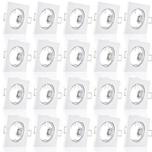 20x MAXKOMFORT Einbaustrahler IP20 mit GU10 Fassung ECKIG weiß Einbauspot Einbauleuchte Rahmen Rostfrei Deckenspot Strahler Spot 804 20x MAXKOMFORT Einbaustrahler IP20 mit GU10 Fassung ECKIG weiß Einbauspot Einbauleuchte Rahmen Rostfrei Deckenspot Strahler Spot 804 von max K O M F O R T